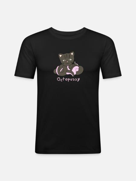 Octopussy - T-shirt près du corps Homme - noir