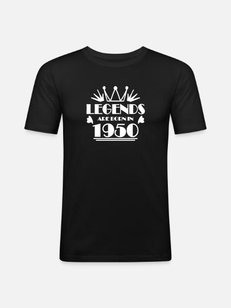 1950 - Born 1950 - Men's Slim Fit T-Shirt - black