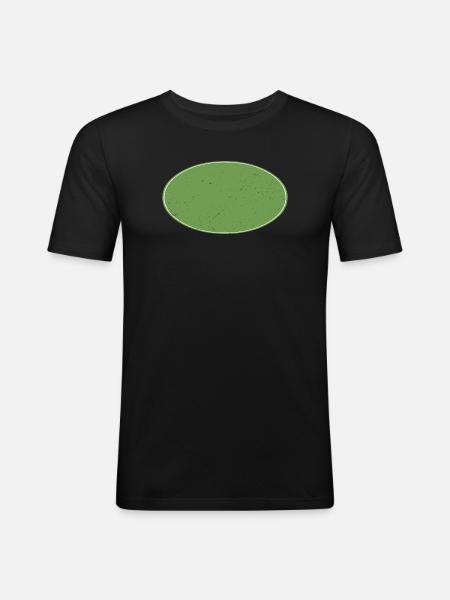 Ovaler Background schmutzig grün - Männer Slim Fit T-Shirt - Schwarz