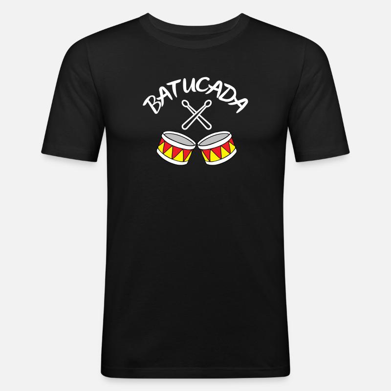 batucada, percussion, drum - Men's Slim Fit T-Shirt - black