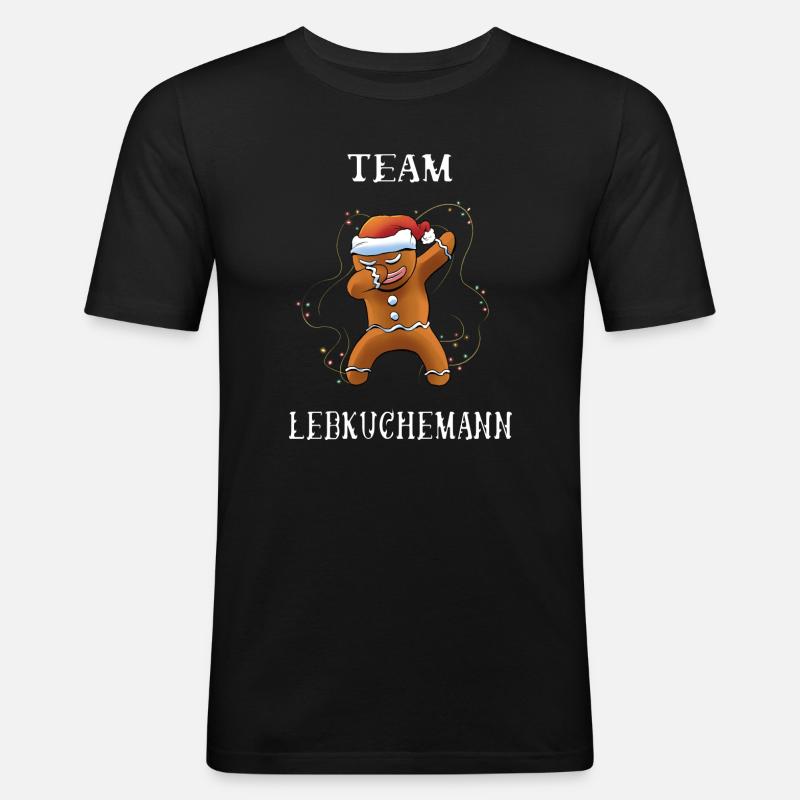 Team Lebkuchen - Männer Slim Fit T-Shirt - Schwarz