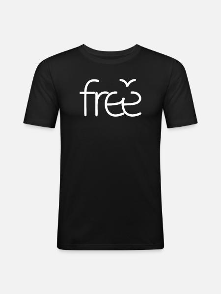 Free (dark) - Men's Slim Fit T-Shirt - black