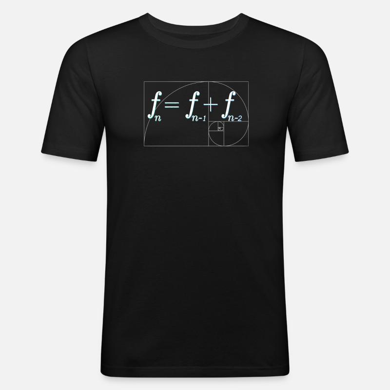 Fibonacci sequence - Men's Slim Fit T-Shirt - black