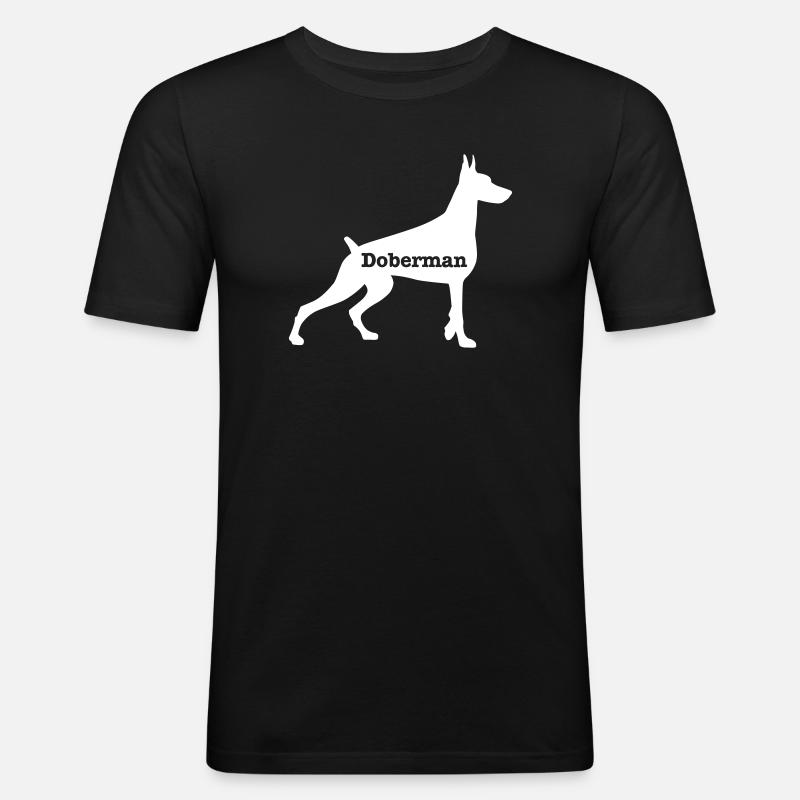Dobermann - Männer Slim Fit T-Shirt - Schwarz