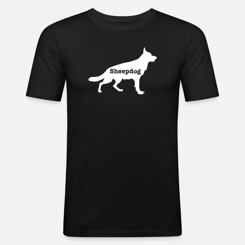 Schäferhund - Männer Slim Fit T-Shirt - Schwarz