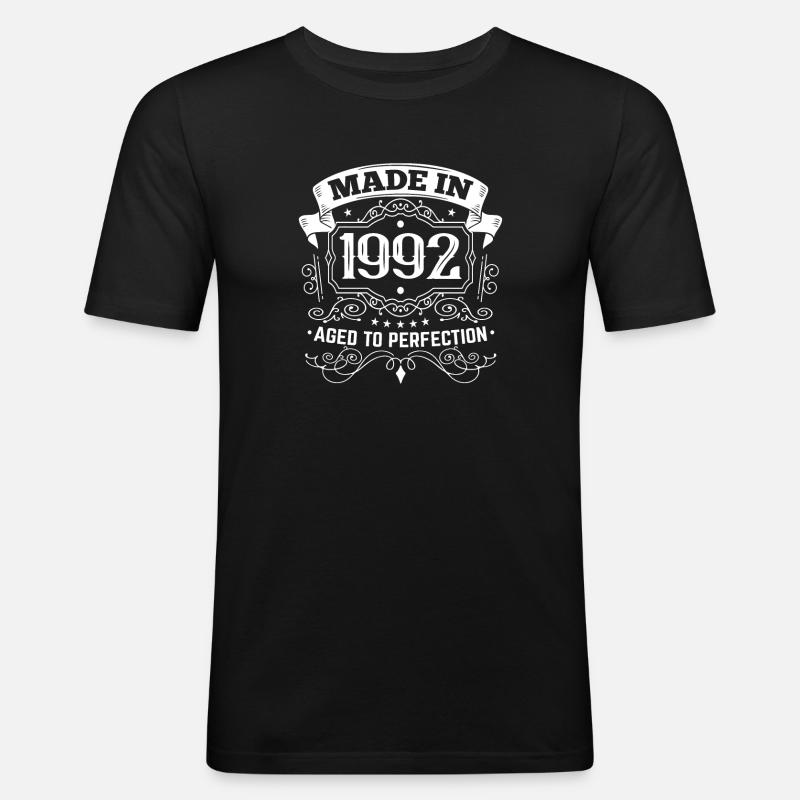 Made in 1992 Geschenkideen - Männer Slim Fit T-Shirt - Schwarz