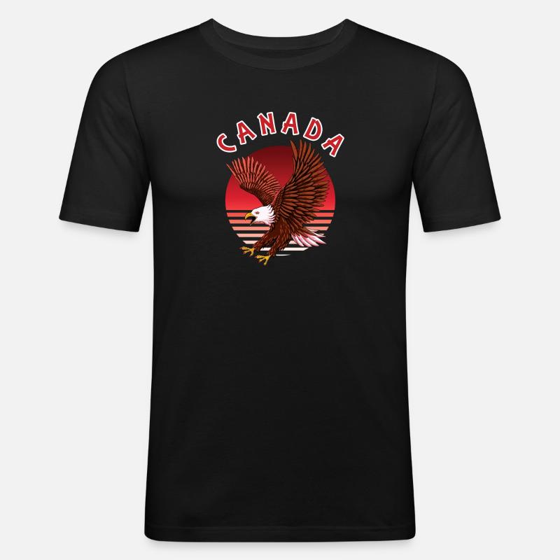 Aquila del Canada - Maglietta aderente da uomo - nero