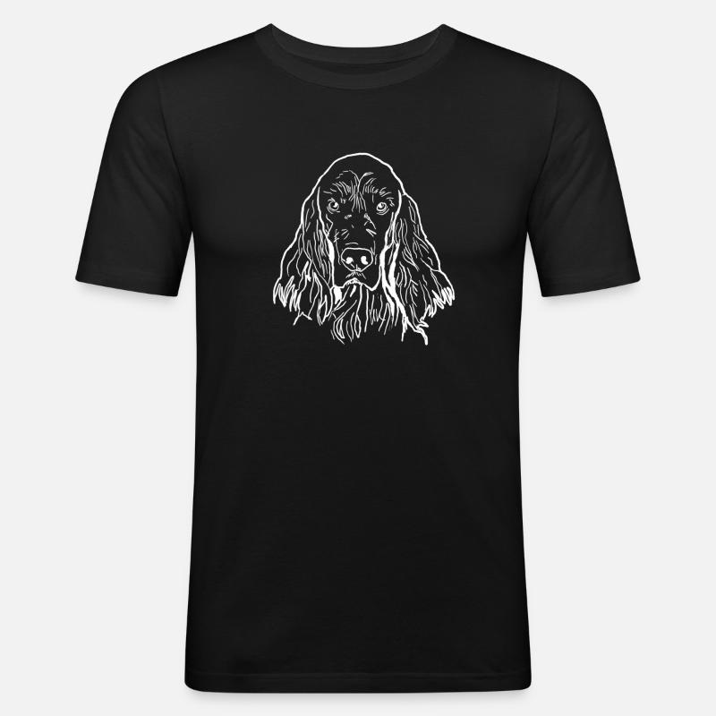 Irish Setter - Männer Slim Fit T-Shirt - Schwarz