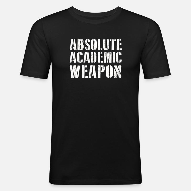 Students Absolute Academic Weapon - Men's Slim Fit T-Shirt - black