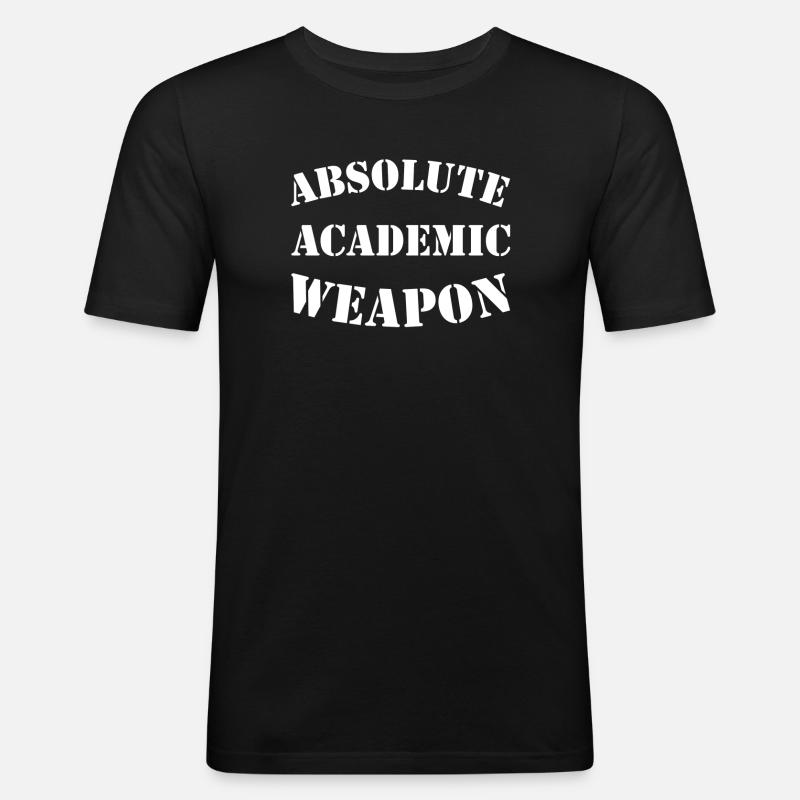 Students Absolute Academic Weapon - Men's Slim Fit T-Shirt - black
