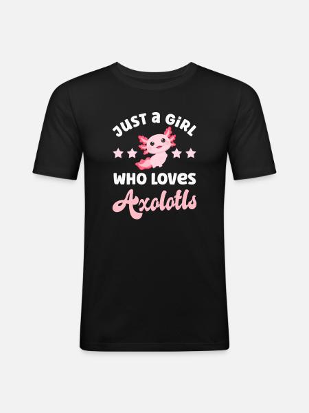 Axolotl - T-shirt près du corps Homme - noir