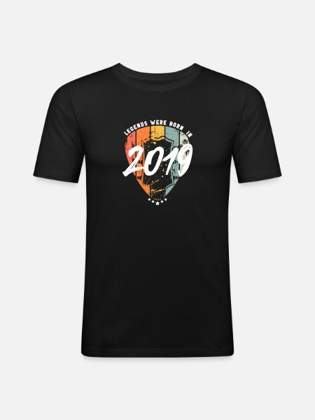 2019 Birthday Guitar Guitarist - Men's Slim Fit T-Shirt - black