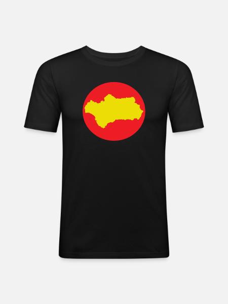 Red and yellow Andalusia - Men's Slim Fit T-Shirt - black
