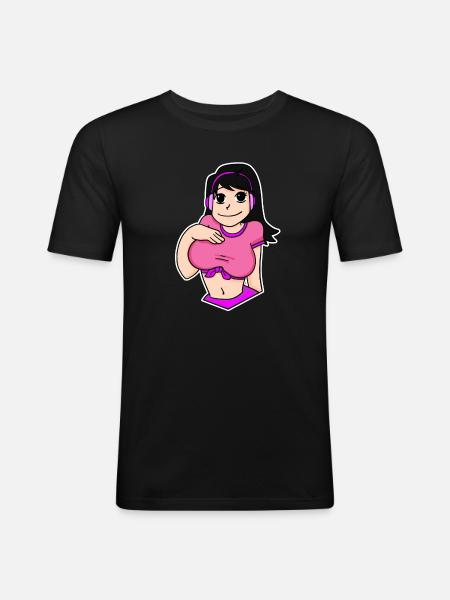 Anime - T-shirt près du corps Homme - noir