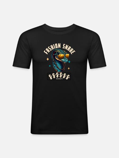 Serpent Glam Couture - Men's Slim Fit T-Shirt - black