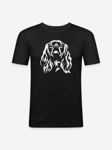 American Cocker SpanielHead "Black Edition" - Men's Slim Fit T-Shirt - black