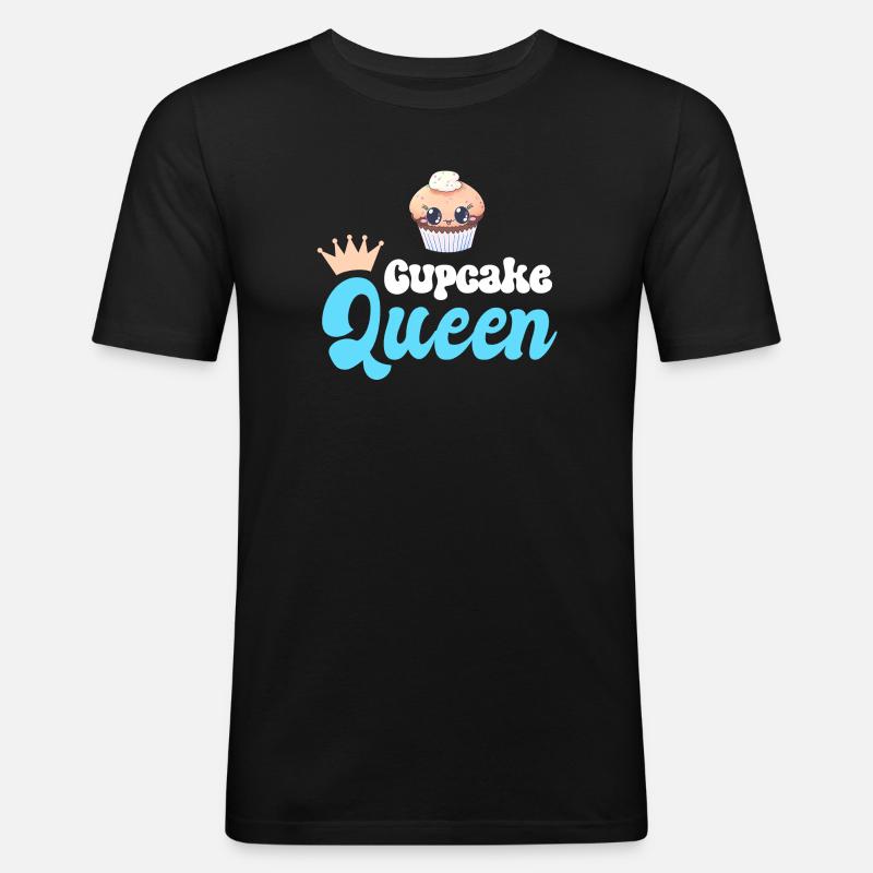 Cupcake Baking Baker - Men's Slim Fit T-Shirt - black