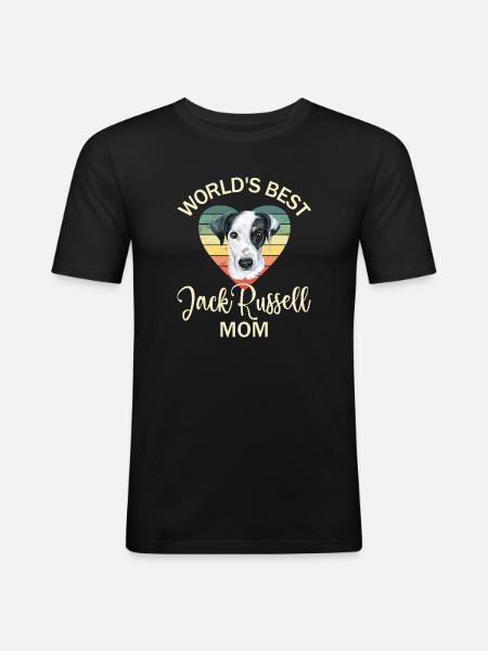 Dog Jack Russell Terrier - Men's Slim Fit T-Shirt - black
