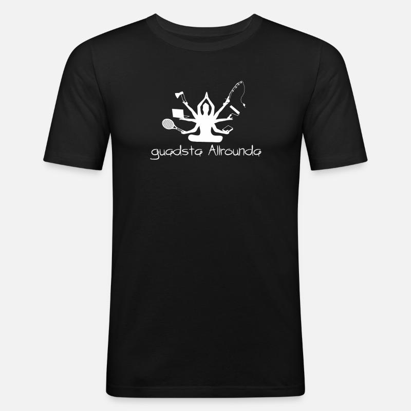 guadsta Allrounda - best all-rounder, dialect - Men's Slim Fit T-Shirt - black