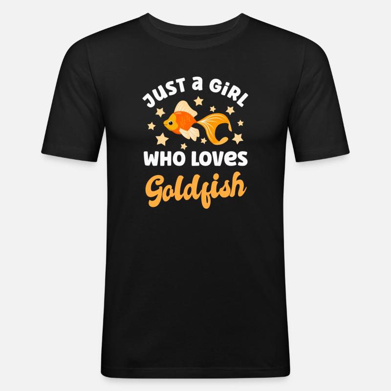 Goldfisch - Männer Slim Fit T-Shirt - Schwarz