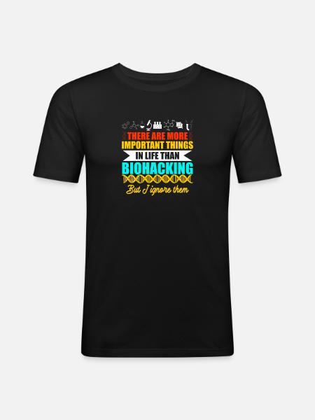 Design Biohacker - T-shirt près du corps Homme - noir