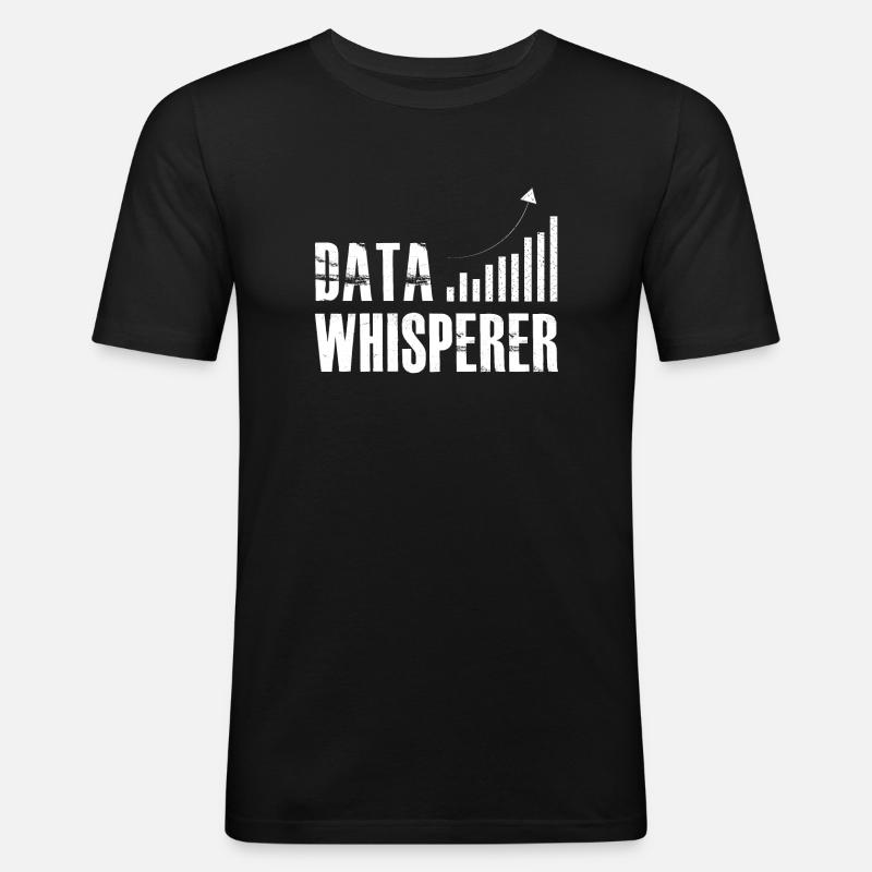 Datenflüsterer, Wissenschaftsanalyst, Software-Ingenieur - Männer Slim Fit T-Shirt - Schwarz