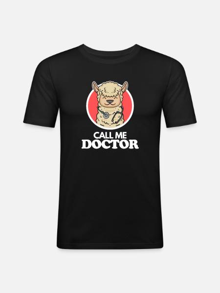 Doktor Arzt Tierarzt - Männer Slim Fit T-Shirt - Schwarz