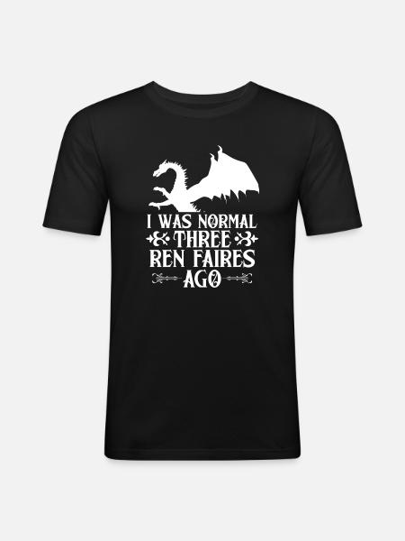 Marché médiéval - T-shirt près du corps Homme - noir