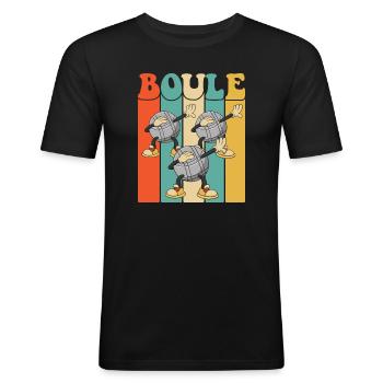 Boule Kugeln für Bouler Boccia Spiel Botcha Boule - Männer Slim Fit T-Shirt - Schwarz - Vorne - Nik (191cm)