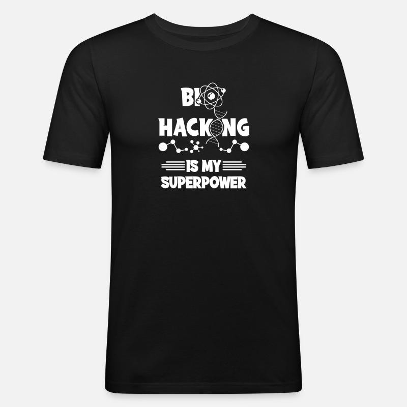Biohacking is my superpower - Men's Slim Fit T-Shirt - black