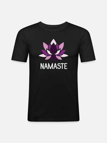 Namaste - Yoga Gift Idea - Men's Slim Fit T-Shirt - black