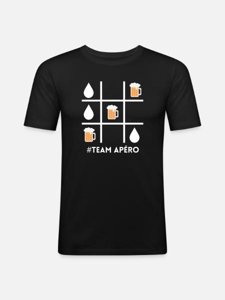 Aperitif team, beer, beer fan - Men's Slim Fit T-Shirt - black