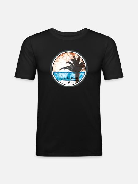 Islas Baleares - Men's Slim Fit T-Shirt - black