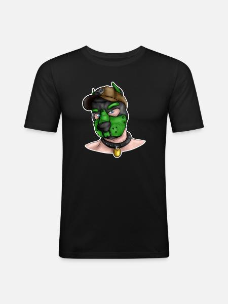 PupGreen - Men's Slim Fit T-Shirt - black