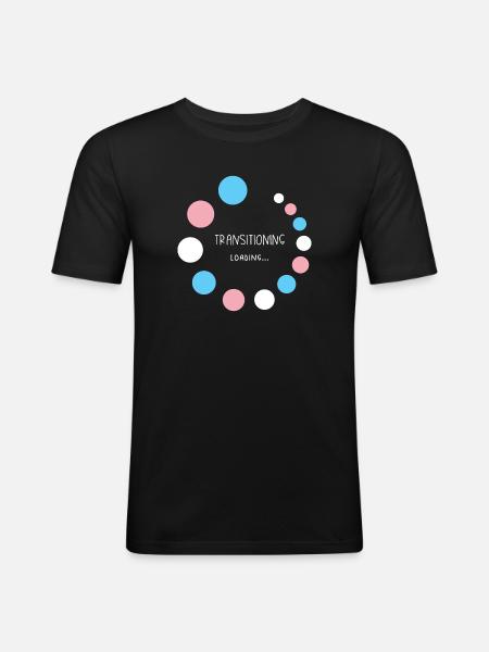 Pride Month - Transitioning... Loading - Men's Slim Fit T-Shirt - black