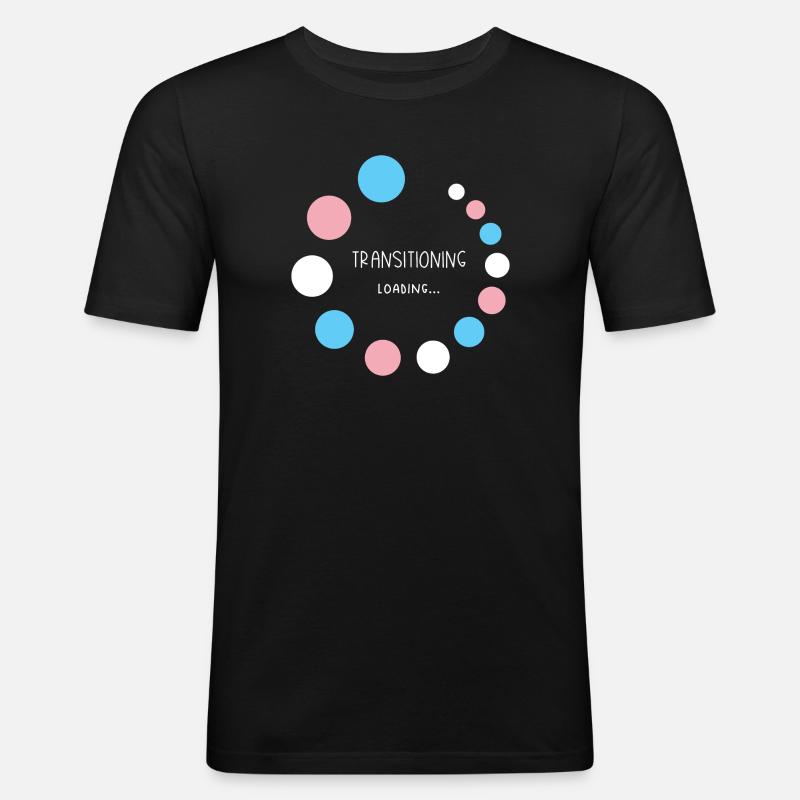 Pride Month - Transitioning... Loading - Men's Slim Fit T-Shirt - black
