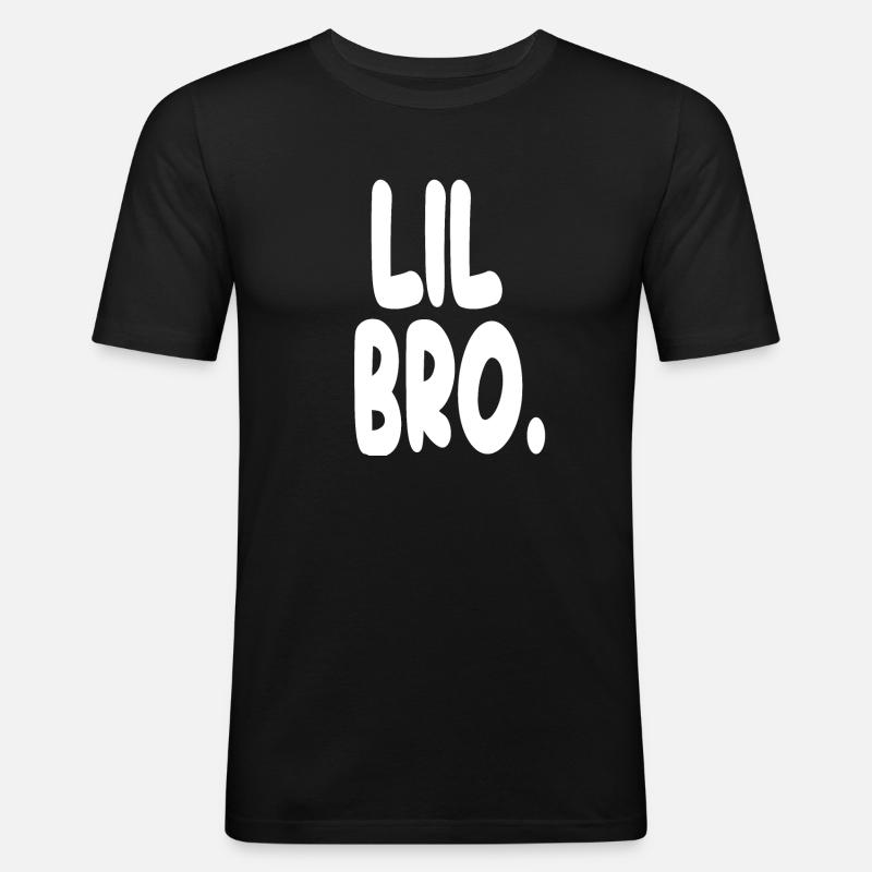 Lil Bro Statement Tee - Men's Slim Fit T-Shirt - black