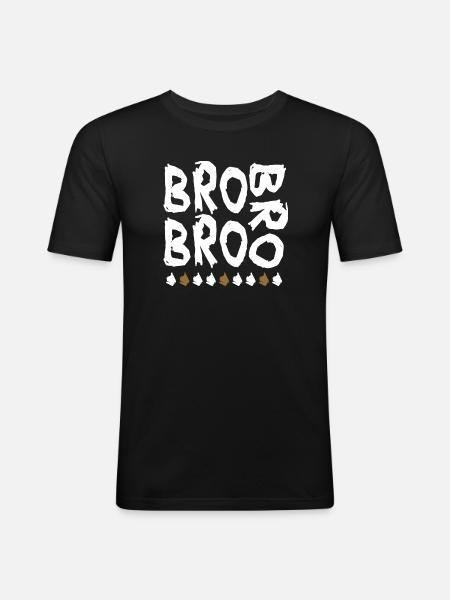 bro bro bro - Men's Slim Fit T-Shirt - black