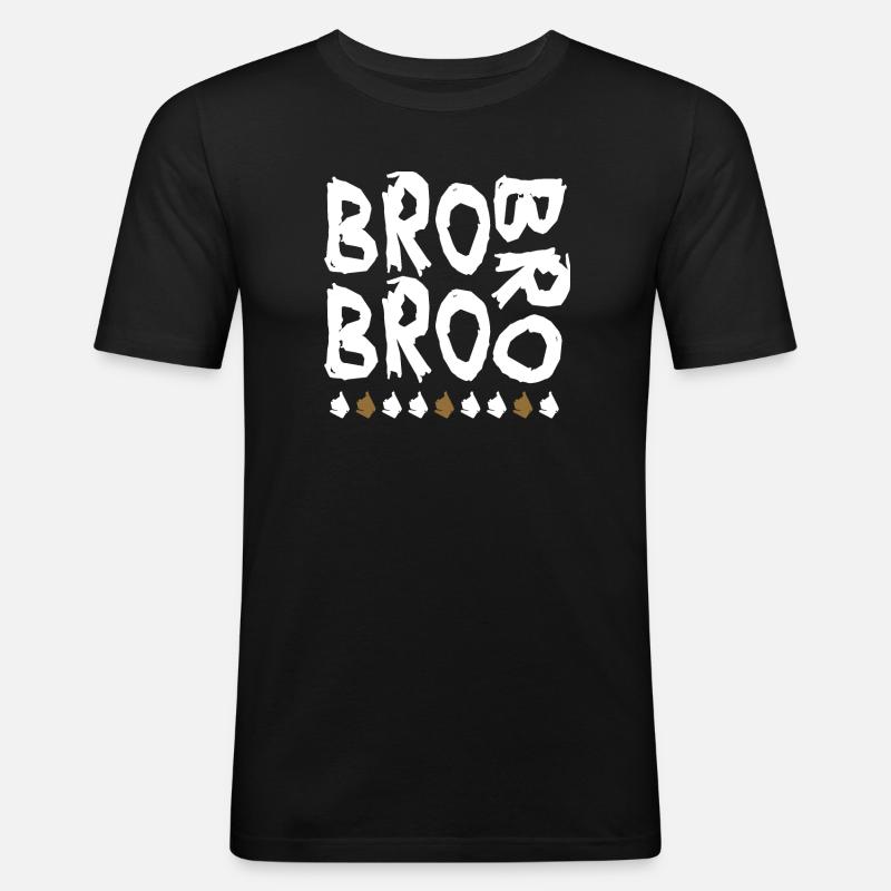 bro bro bro - Männer Slim Fit T-Shirt - Schwarz