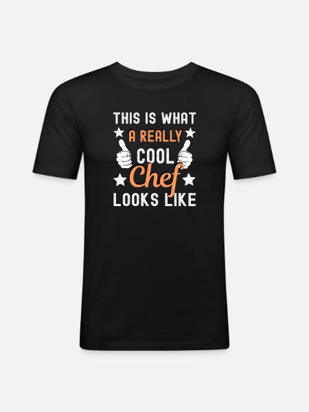 Chef Cook Chef - Men's Slim Fit T-Shirt - black