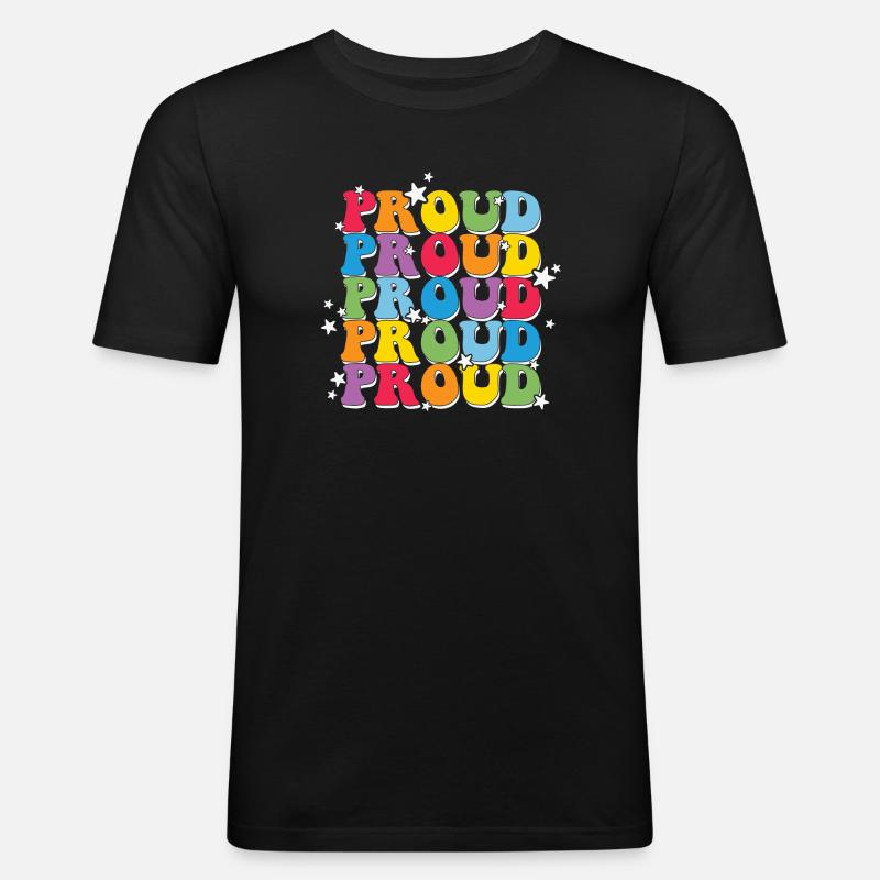 LGBT, Regenbogen, Pride-Monat - Männer Slim Fit T-Shirt - Schwarz
