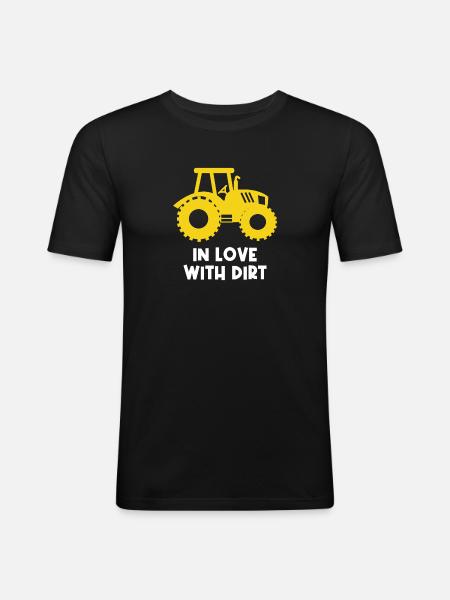 Landbrugserklæring Landmand Traktor Landmand Økologisk Landmand - Herre Slim Fit T-Shirt - sort