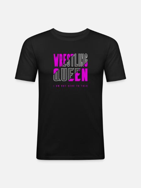 Wrestling Queen - Men's Slim Fit T-Shirt - black