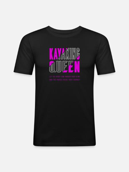 Kayak Queen - Men's Slim Fit T-Shirt - black
