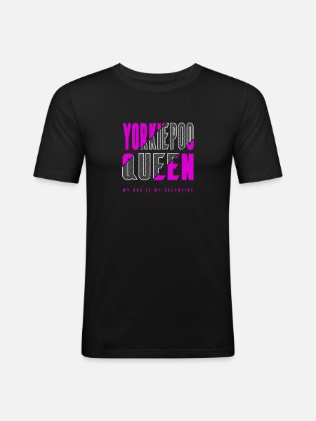 Yorkiepoo Queen - Men's Slim Fit T-Shirt - black