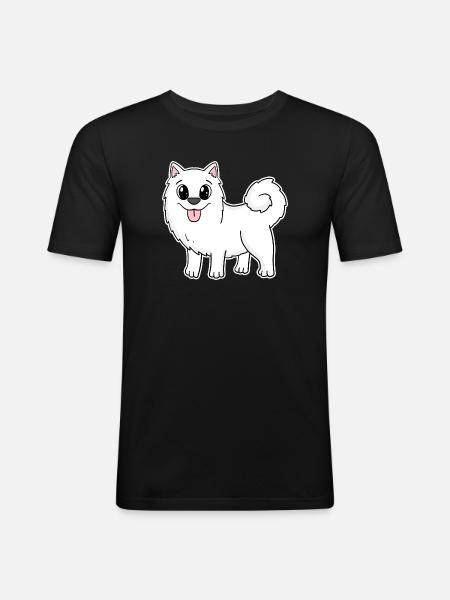 Samojede Hunderasse Hund Hunde - Männer Slim Fit T-Shirt - Schwarz