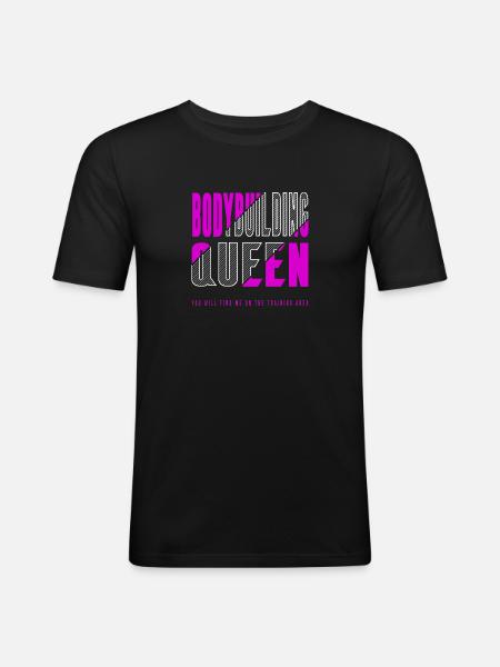 Bodybuilding queen - Men's Slim Fit T-Shirt - black