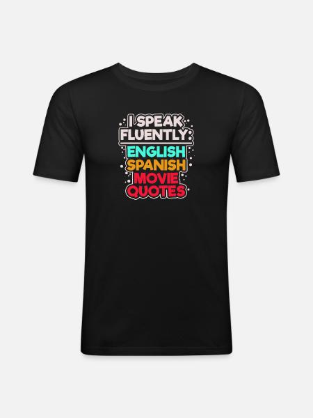 Movies Statement Streaming Movie Watch Cineaste - Men's Slim Fit T-Shirt - black