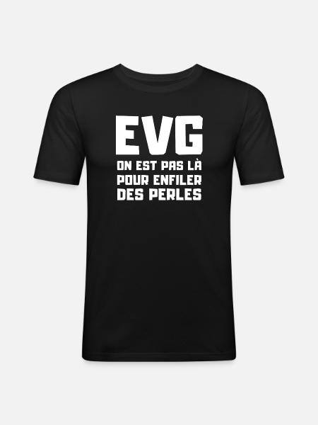 EVG, équipe du marié, futur marié - T-shirt près du corps Homme - noir