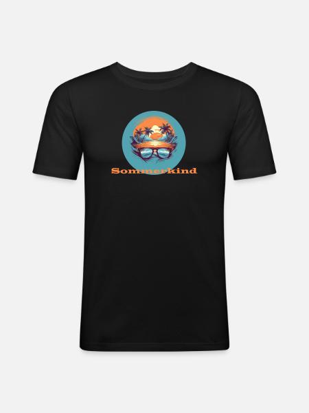 Simmerkind - Männer Slim Fit T-Shirt - Schwarz